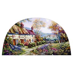 Colorful Cottage River Colorful House Landscape Garden Beautiful Painting Anti Scalding Pot Cap by Grandong