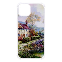 Colorful Cottage River Colorful House Landscape Garden Beautiful Painting Iphone 13 Tpu Uv Print Case