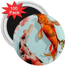 Koi Fish 3  Magnets (100 Pack) by Grandong