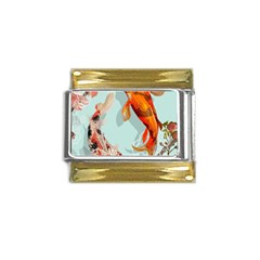 Koi Fish Gold Trim Italian Charm (9mm) by Grandong