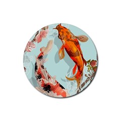 Koi Fish Rubber Round Coaster (4 Pack) by Grandong