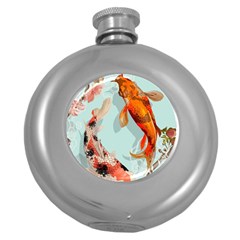 Koi Fish Round Hip Flask (5 Oz) by Grandong