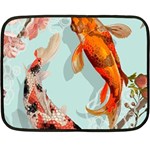 Koi Fish Two Sides Fleece Blanket (Mini) 35 x27  Blanket Front