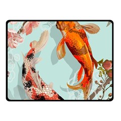 Koi Fish Two Sides Fleece Blanket (small) by Grandong