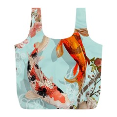 Koi Fish Full Print Recycle Bag (l) by Grandong