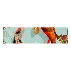 Koi Fish Banner And Sign 4  X 1  by Grandong