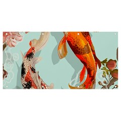 Koi Fish Banner And Sign 8  X 4  by Grandong