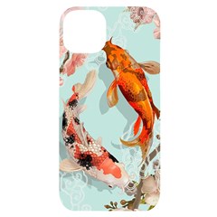 Koi Fish Iphone 14 Plus Black Uv Print Case by Grandong