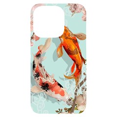 Koi Fish Iphone 14 Pro Black Uv Print Case by Grandong