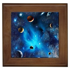 3d Universe Space Star Planet Framed Tile by Grandong