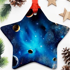 3d Universe Space Star Planet Ornament (Star)