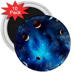 3d Universe Space Star Planet 3  Magnets (10 pack)  Front