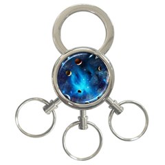 3d Universe Space Star Planet 3-ring Key Chain by Grandong