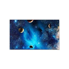 3d Universe Space Star Planet Sticker Rectangular (10 pack)