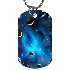 3d Universe Space Star Planet Dog Tag (two Sides) by Grandong