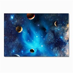 3d Universe Space Star Planet Postcards 5  X 7  (pkg Of 10) by Grandong