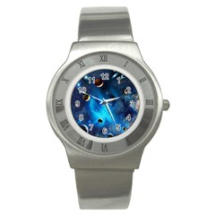 3d Universe Space Star Planet Stainless Steel Watch by Grandong