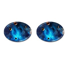 3d Universe Space Star Planet Cufflinks (oval) by Grandong