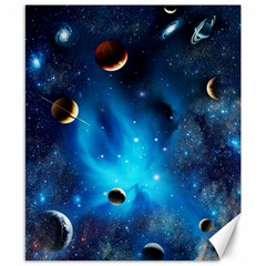 3d Universe Space Star Planet Canvas 8  x 10 