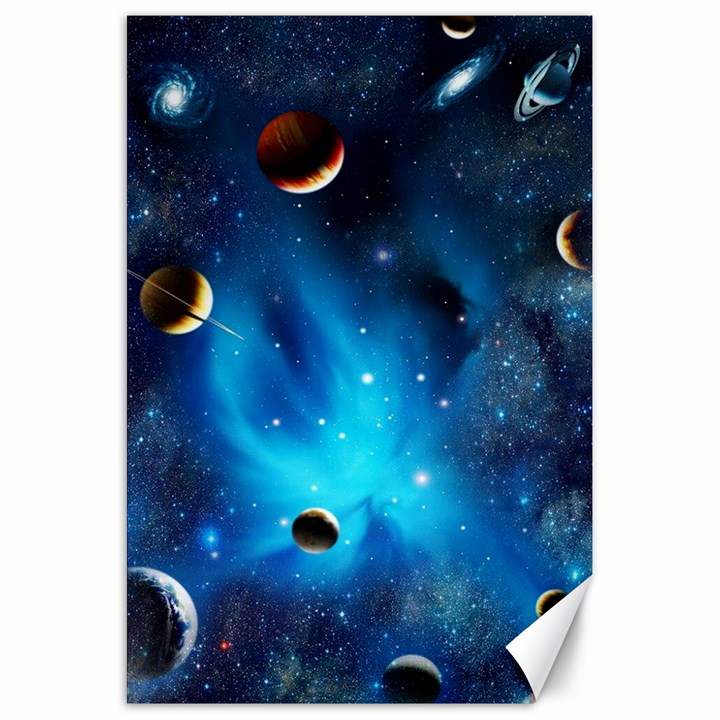 3d Universe Space Star Planet Canvas 20  x 30 