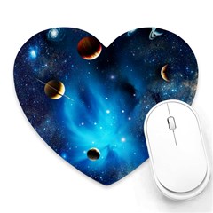 3d Universe Space Star Planet Heart Mousepad