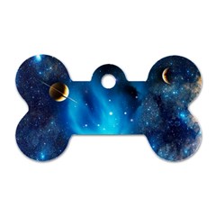 3d Universe Space Star Planet Dog Tag Bone (two Sides) by Grandong