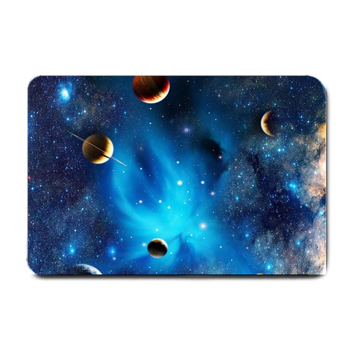 3d Universe Space Star Planet Small Doormat