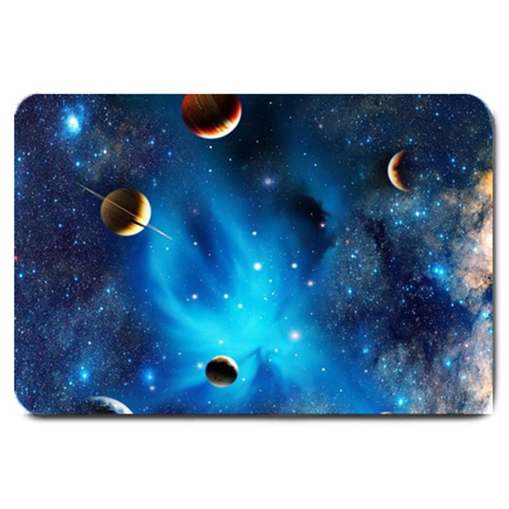 3d Universe Space Star Planet Large Doormat