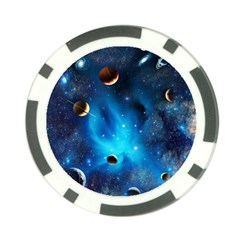 3d Universe Space Star Planet Poker Chip Card Guard