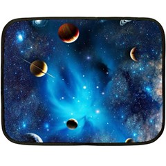 3d Universe Space Star Planet Two Sides Fleece Blanket (Mini)