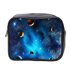 3d Universe Space Star Planet Mini Toiletries Bag (Two Sides)