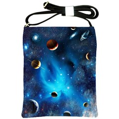 3d Universe Space Star Planet Shoulder Sling Bag