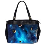 3d Universe Space Star Planet Oversize Office Handbag (2 Sides) Front