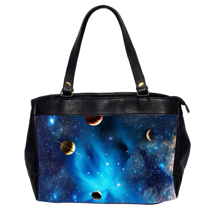 3d Universe Space Star Planet Oversize Office Handbag (2 Sides)