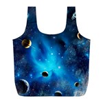 3d Universe Space Star Planet Full Print Recycle Bag (L) Front