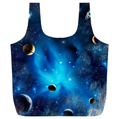 3d Universe Space Star Planet Full Print Recycle Bag (XL)