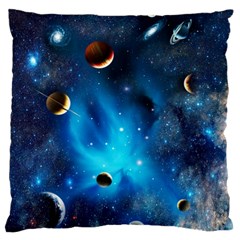 3d Universe Space Star Planet Standard Premium Plush Fleece Cushion Case (One Side)