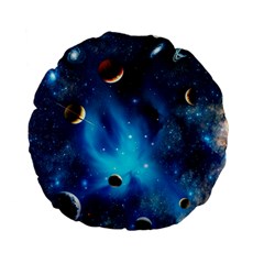 3d Universe Space Star Planet Standard 15  Premium Flano Round Cushions by Grandong