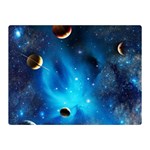 3d Universe Space Star Planet Two Sides Premium Plush Fleece Blanket (Mini) 35 x27  Blanket Front