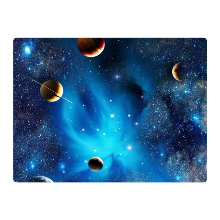 3d Universe Space Star Planet Two Sides Premium Plush Fleece Blanket (Mini)