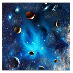 3d Universe Space Star Planet Square Satin Scarf (36  x 36 )