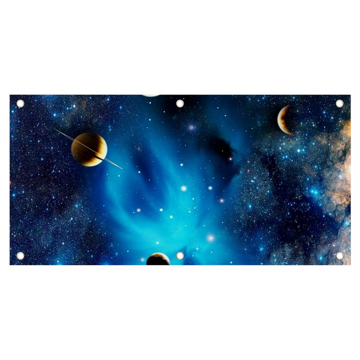 3d Universe Space Star Planet Banner and Sign 4  x 2 