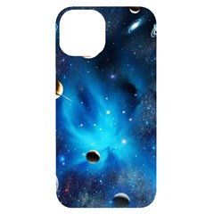 3d Universe Space Star Planet Iphone 14 Black Uv Print Case by Grandong