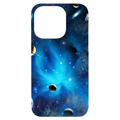 3d Universe Space Star Planet Iphone 14 Pro Black Uv Print Case by Grandong