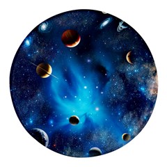 3d Universe Space Star Planet Round Glass Fridge Magnet (4 pack)