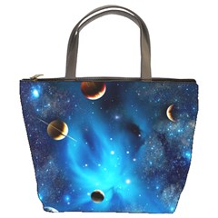 3d Universe Space Star Planet Bucket Bag by Grandong