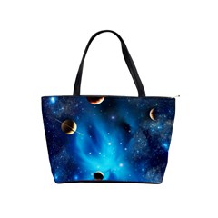 3d Universe Space Star Planet Classic Shoulder Handbag by Grandong