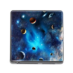 3d Universe Space Star Planet Memory Card Reader (square 5 Slot) by Grandong