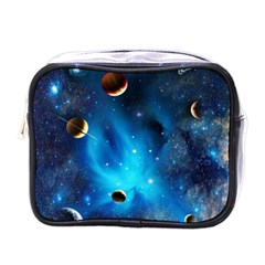 3d Universe Space Star Planet Mini Toiletries Bag (one Side) by Grandong