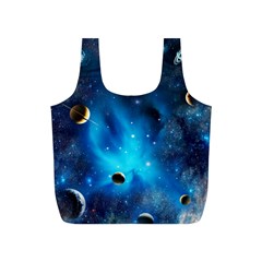 3d Universe Space Star Planet Full Print Recycle Bag (s) by Grandong